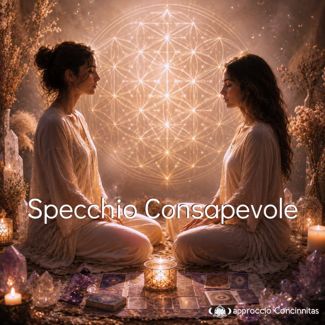 specchio consapevole di cuore di loto ad approccio concinnitas