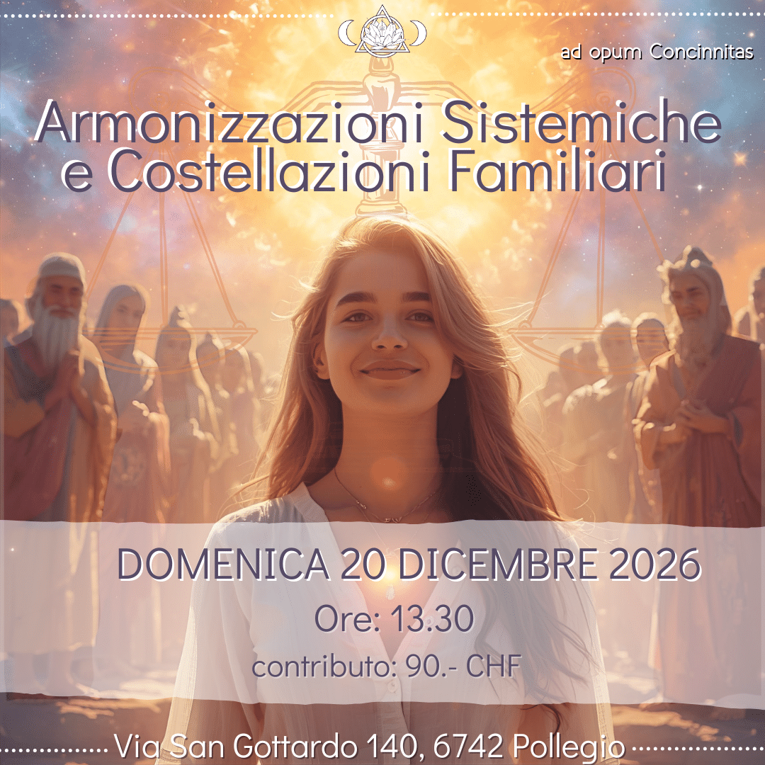 ARMONIZZAZIONI SISTEMICHE E COSTELLAZIONI FAMILIARI DICEMBRE