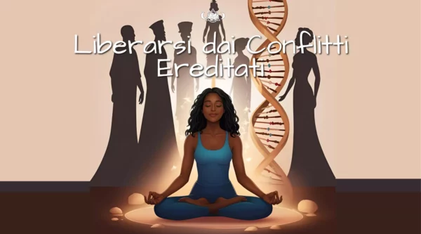 copertina del corso online per liberarsi dai conflitti ereditati attraverso una meditazione rituale sistemica - cuore di loto