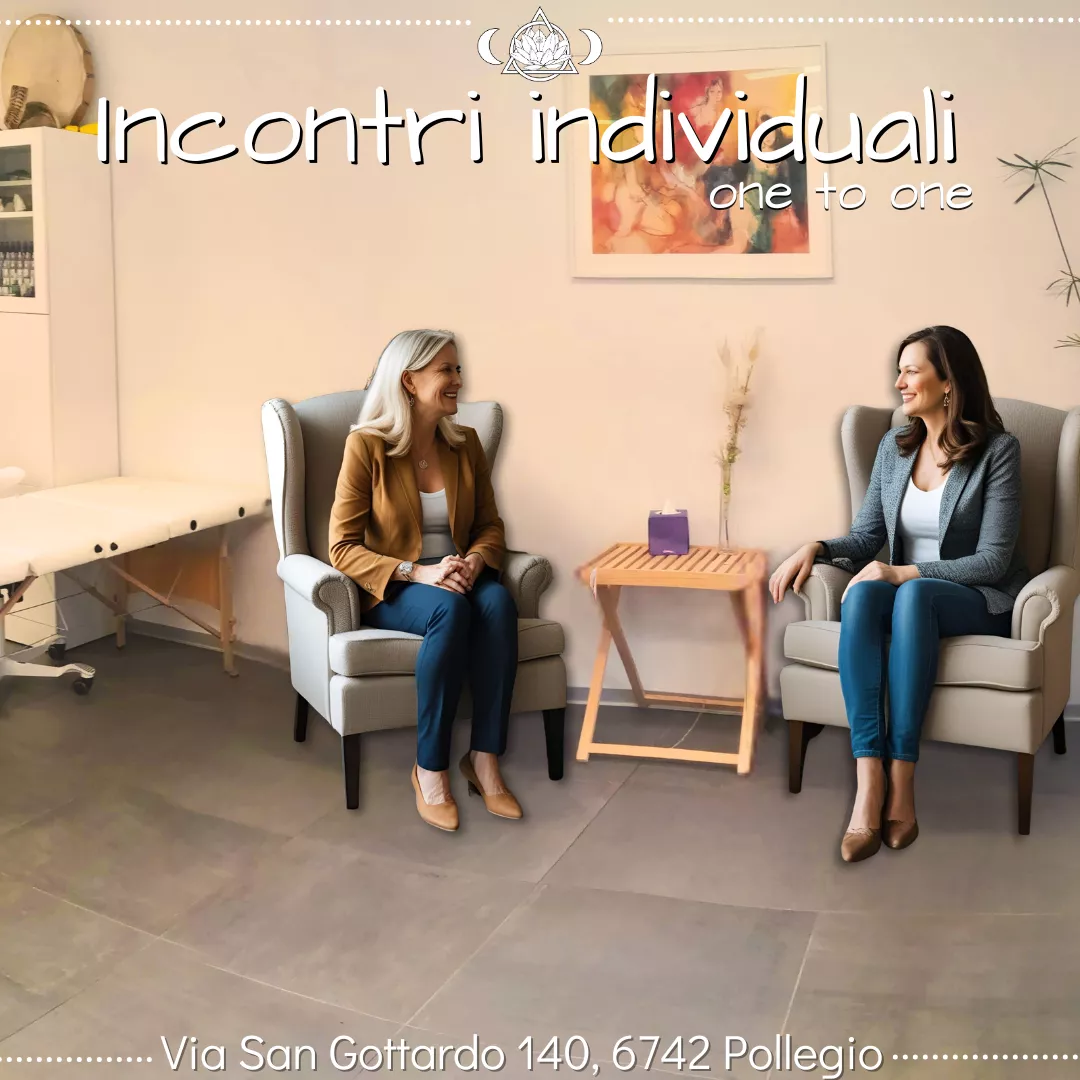 Incontri individuali una facilitatrice e una cliente che si confrontano in sessioni individuali. one to one è tra i servizi di Cuore di Loto